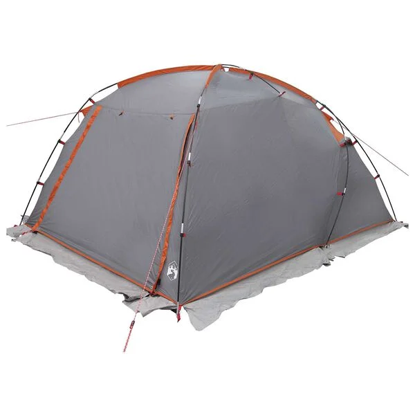 vidaXL Tente tunnel Gris et orange 361 x 235 x 152 cm