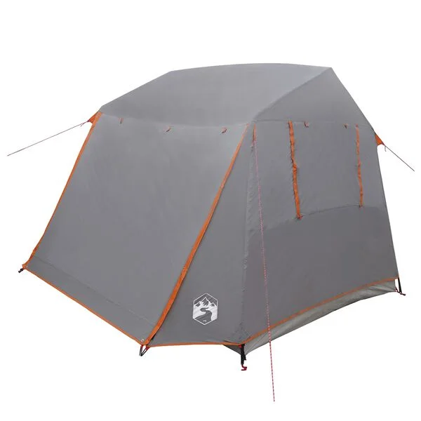 vidaXL Tente tunnel Gris et orange 275 x 240 x 200 cm