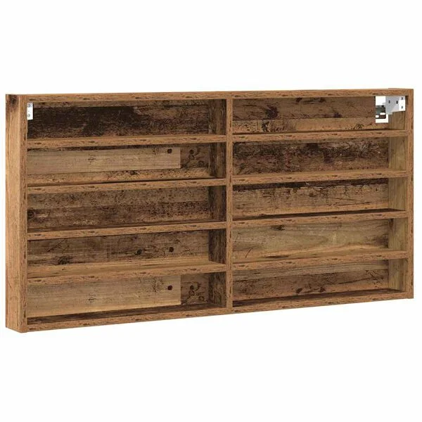 vidaXL Vitrine Montage mural Bois ancien 100 x 8, 5 x 50 cm