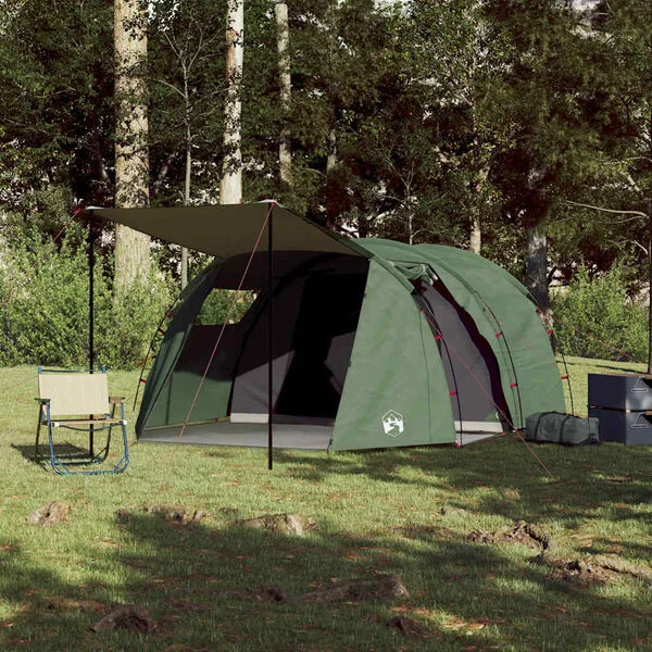 vidaXL Tente de camping tunnel 4 personnes vert imperméable