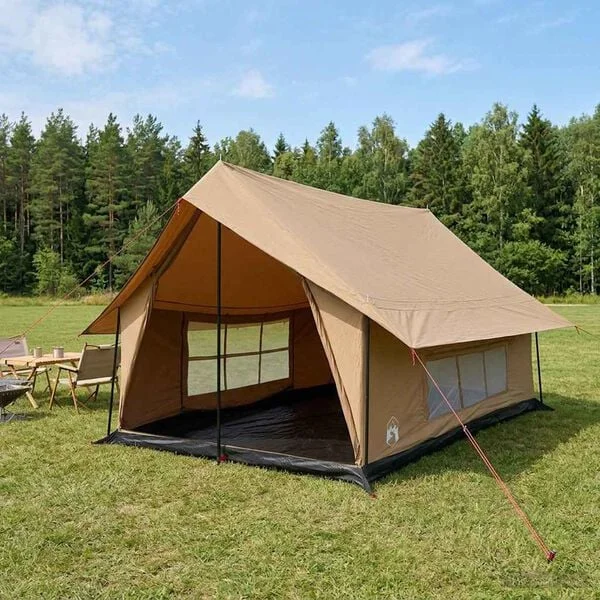 vidaXL Tente Cabane Marron 340 x 246 x 210 cm Polycoton