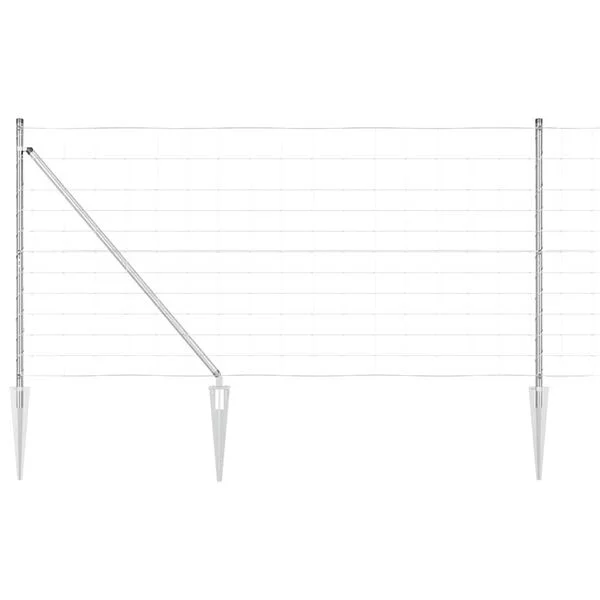 vidaXL Clôture en fil soudé avec pointes 50 x 1, 2 m Acier galvanisé