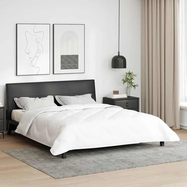 vidaXL Couette d'été 260 x 220 x 3 cm Été Polyester Blanc Respirant