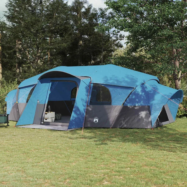 vidaXL Tente familiale avec auvent imperméable 18 personne Bleu
