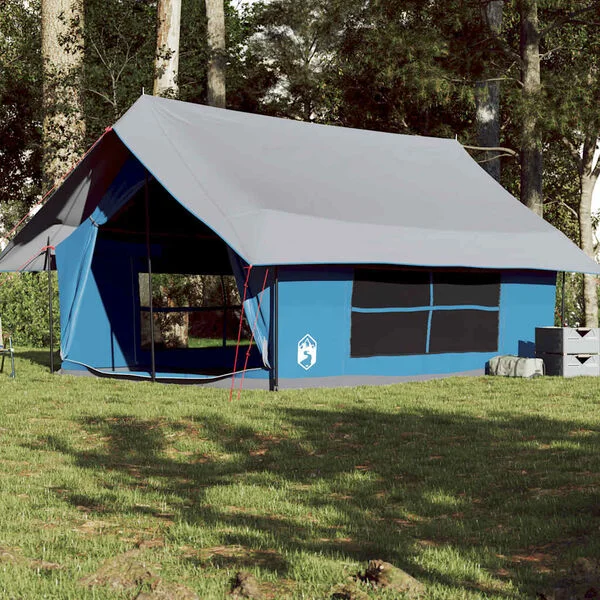 vidaXL Tente de camping 5 personnes bleu imperméable