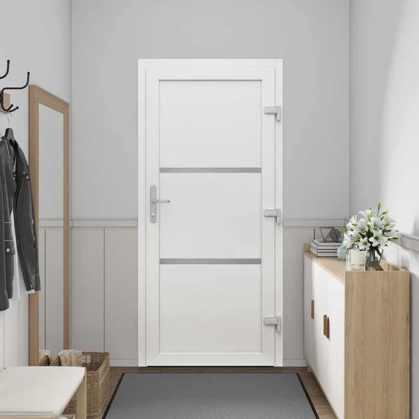 vidaXL Porte Frontale Blanc 98 x 200 cm PVC