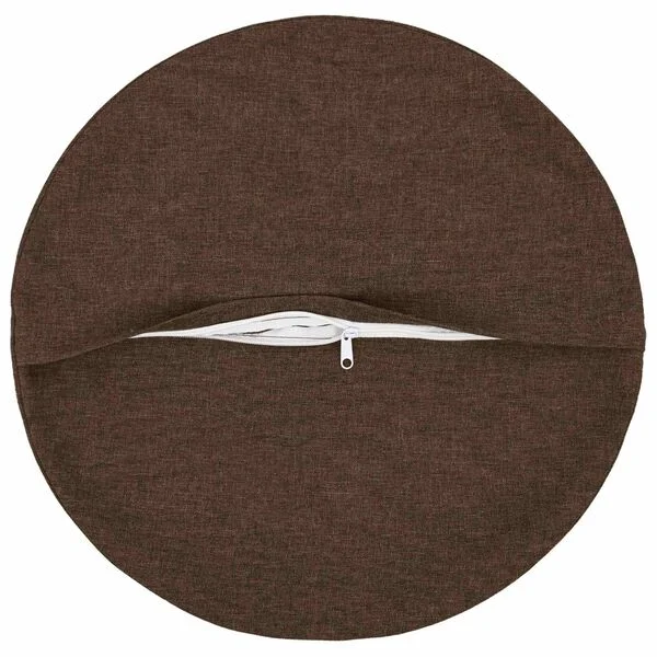 vidaXL Housse de coussin 6 pc HEERLEN Marron Ø 30 cm Tissu