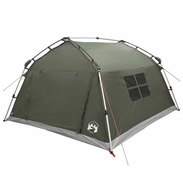 vidaXL Tente instantanée imperméable 4 personne Vert armée