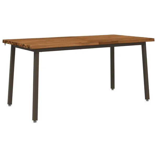 vidaXL Table à manger en bord vivant 160 x 80 x 75 cm Naturel