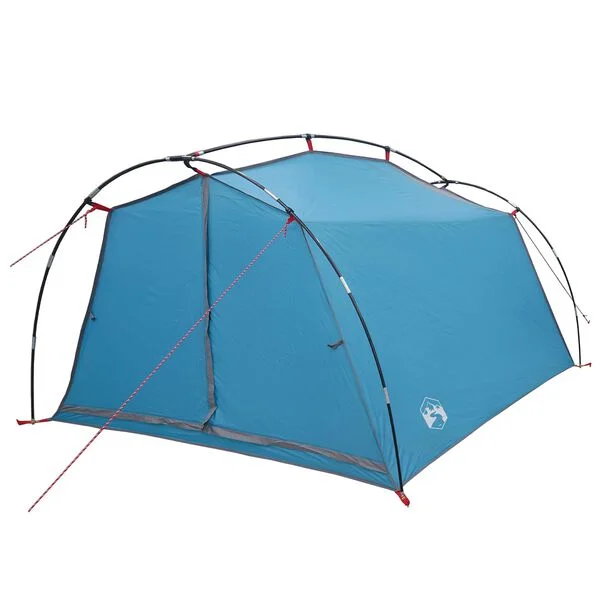 vidaXL Tente tunnel 2 personne Bleu Polyester 185T avec revêtement PU