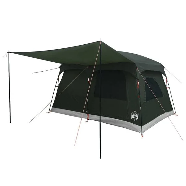 vidaXL Tente familiale 5 personne Vert armée Polyester