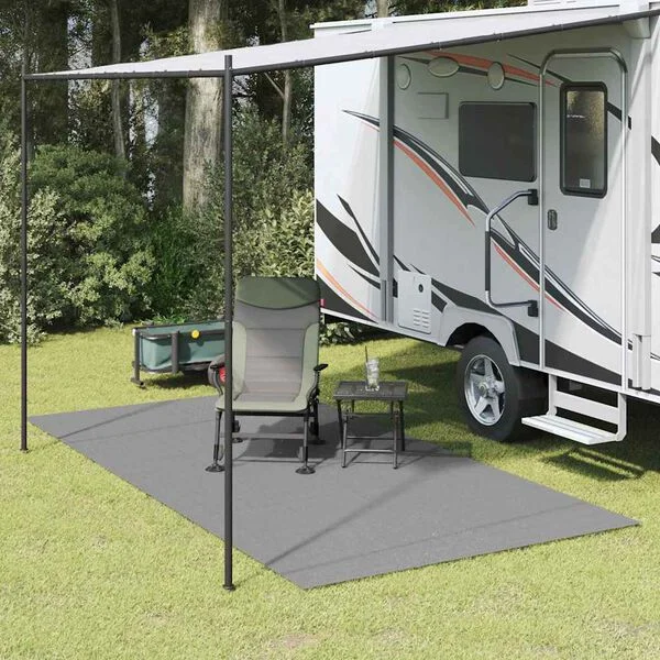 vidaXL Tapis de tente Anthracite 500 × 350 cm Polyester