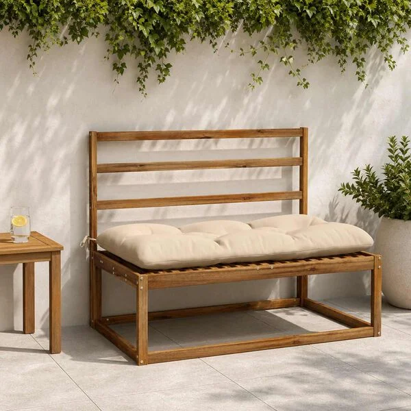 vidaXL Coussins de banc 2 pièces VIANEN 100 % polyester Crème
