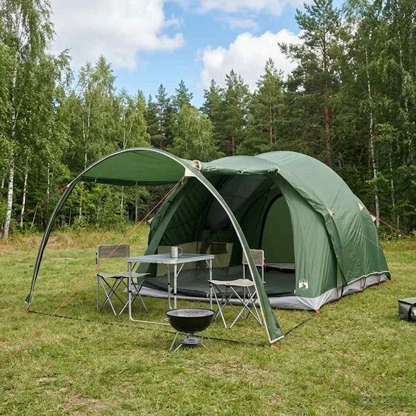 vidaXL Tente tunnel Vert 6 personnes Polyester et Acier