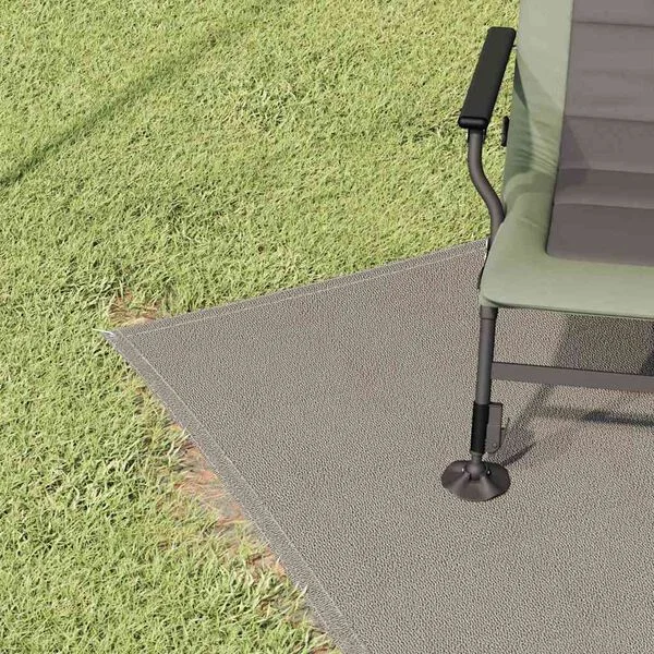 vidaXL Tapis de tente Gris clair 400 x 250 cm Polyéthylène