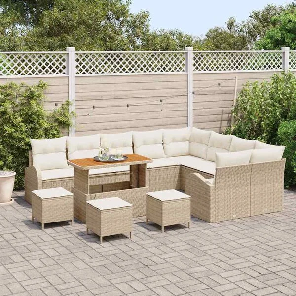 vidaXL Ensemble de canapé de jardin 13 pièces 12-Nombre de places