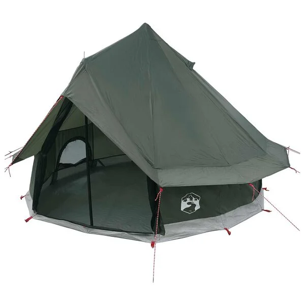 vidaXL Tente Tipi 4 personne Vert armée Polyester et Acier