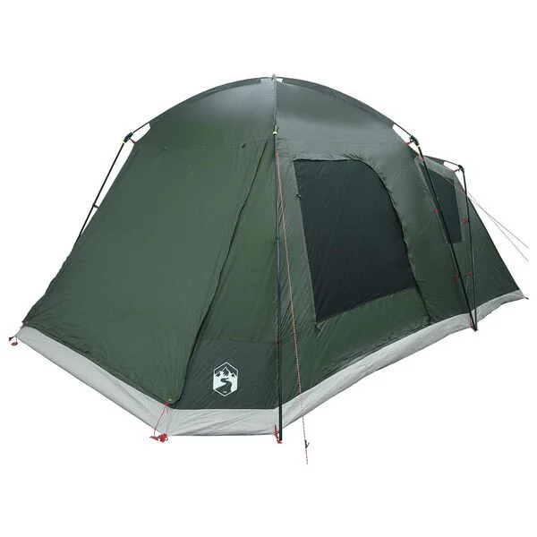vidaXL Tente Cabane 8 personne Vert armée Polyester et Acier