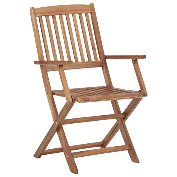 vidaXL Chaises pliantes 8 pièces en bois d'acacia massif