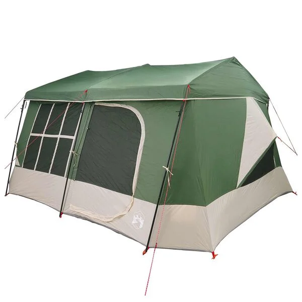vidaXL Tente familiale avec auvent imperméable 9 personne Vert
