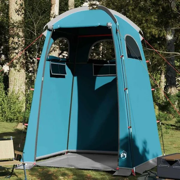 vidaXL Tente de douche bleu imperméable