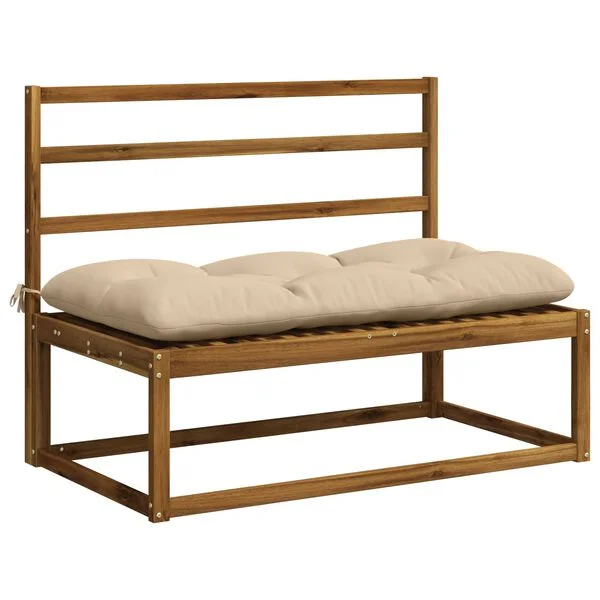 vidaXL Coussins de banc 2 pièces VIANEN 100 % polyester Crème