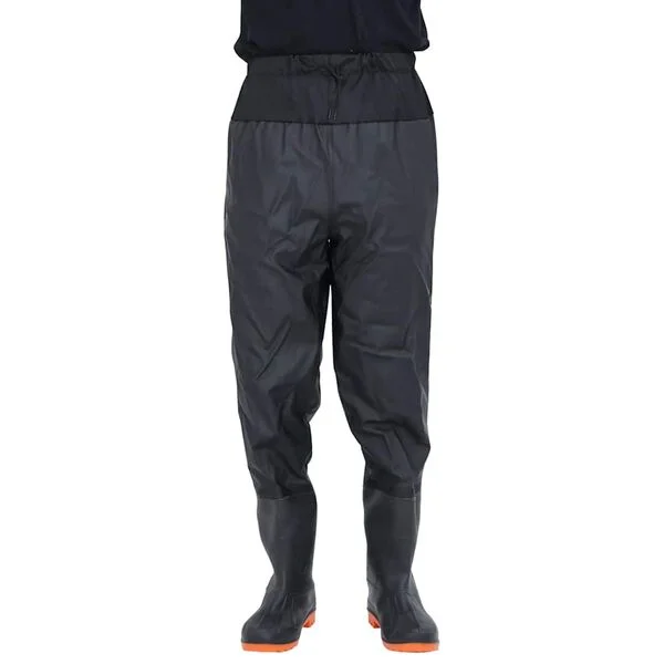 vidaXL Cuissardes avec bottes noir taille 43