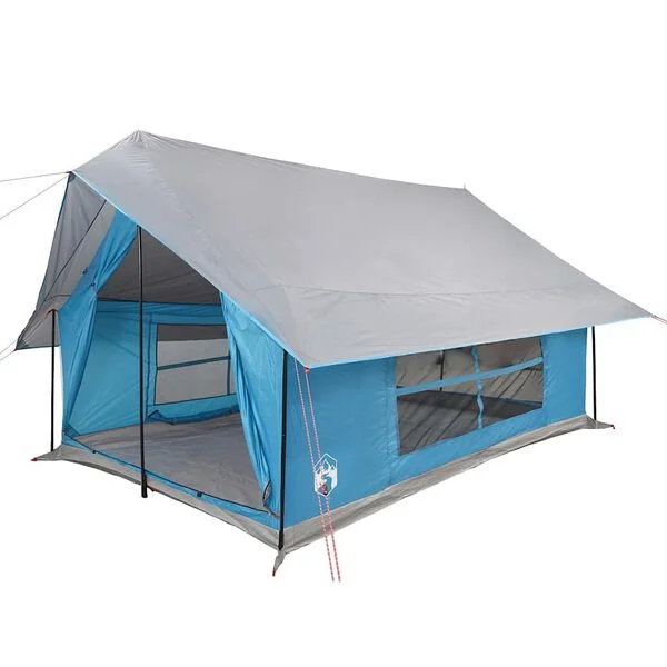 vidaXL Tente de camping 5 personnes bleu imperméable
