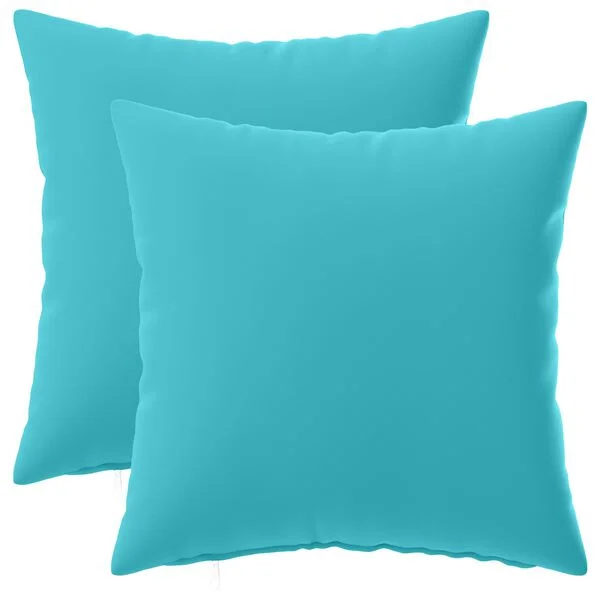vidaXL Housse de coussin 2 pcs HEERLEN Turquoise 35 x 35 cm Polyester