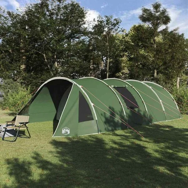 vidaXL Tente Tunnel 6-Persoons 6 personne Vert et blanc