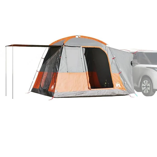 vidaXL Tente de voiture 4 personnes gris et orange imperméable