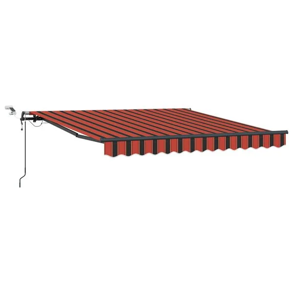 vidaXL Auvent rétractable orange et marron 300 x 250 cm Polyester