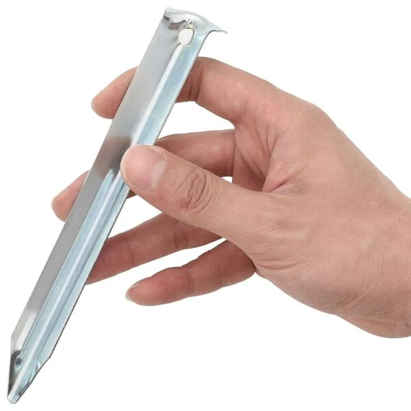 vidaXL Piquets de tente 24 pcs 17 cm Ø20 mm acier galvanisé