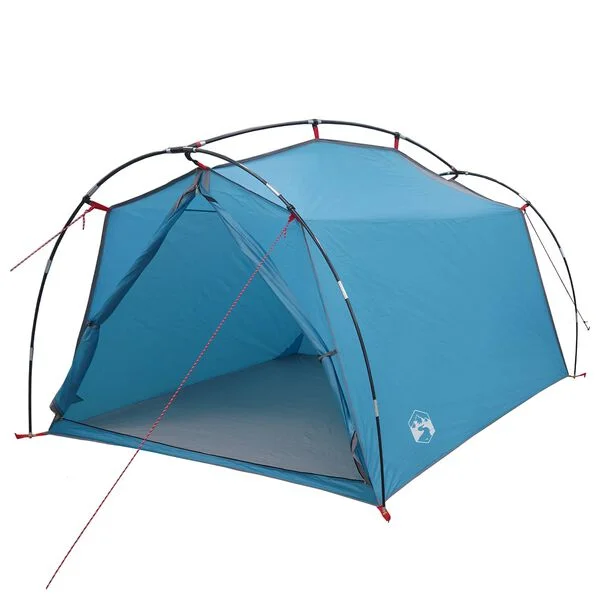 vidaXL Tente tunnel 2 personne Bleu Polyester 185T avec revêtement PU