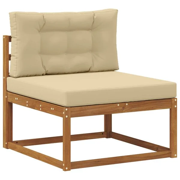 vidaXL Ensemble de canapés d'extérieur 5 pc Naturel et Beige