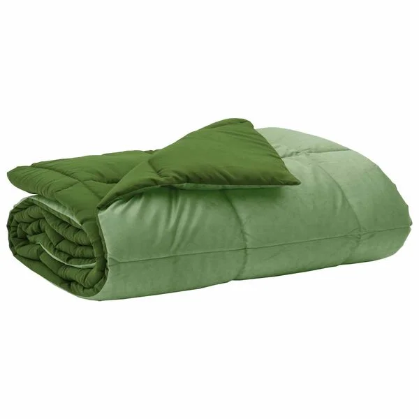 vidaXL Duvet complet toute l'année 140 x 200 cm 4 saisons Vert
