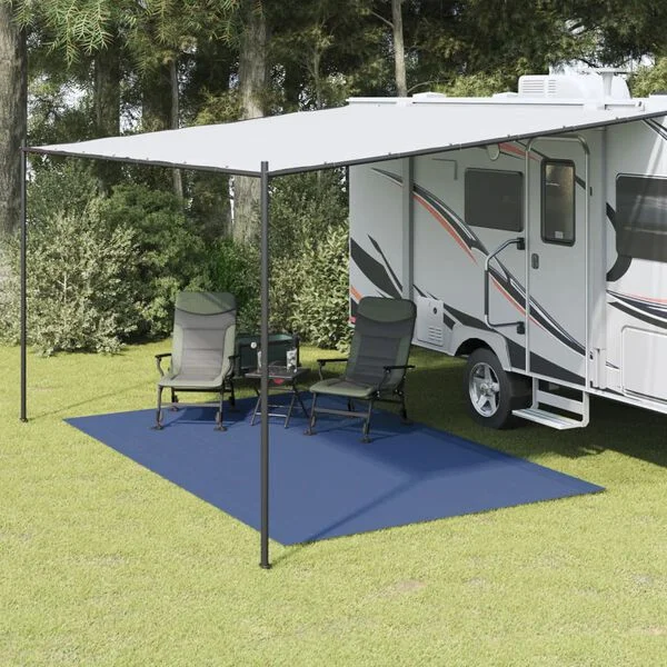 vidaXL Tapis de tente bleu 4x2, 5 m