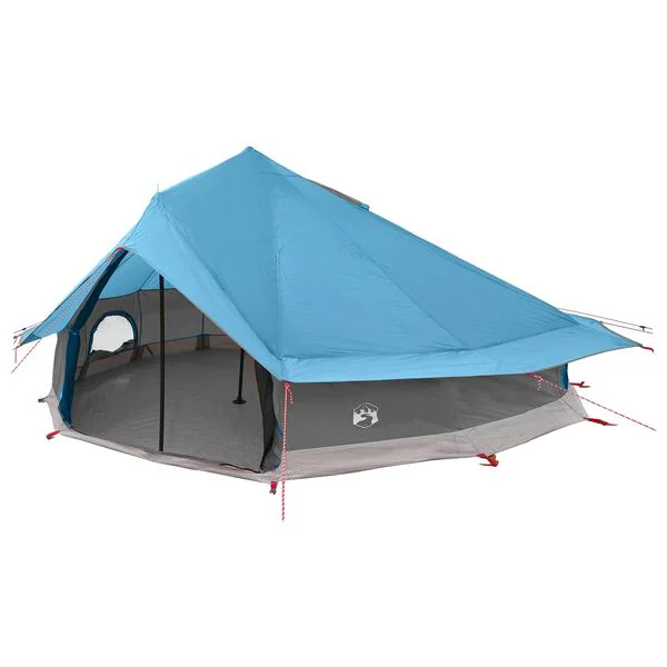 vidaXL Tente Tipi 20 personne Bleu Polyester et Acier