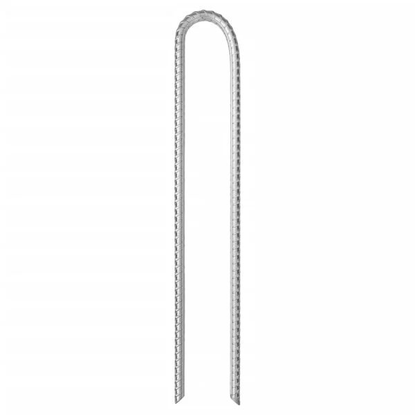 vidaXL Piquets de tente 6pcs en forme de U 337cm Ø11, 3mm acier galvanisé