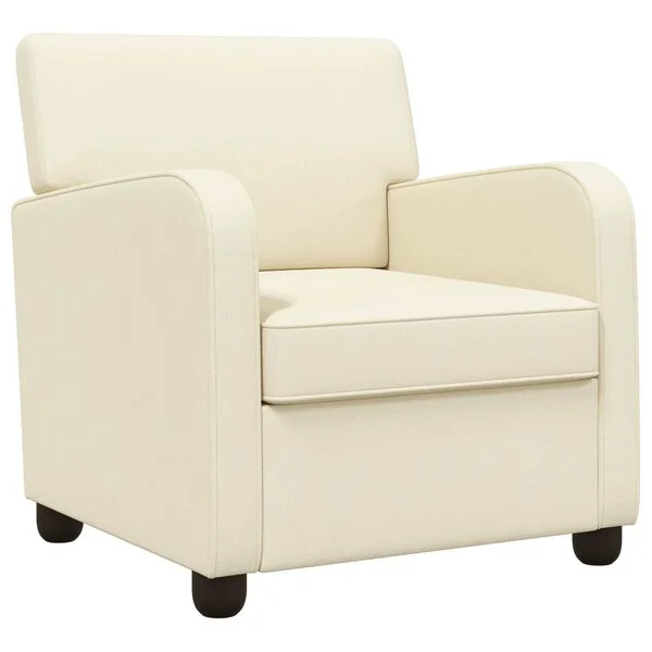 vidaXL Fauteuil Crème Velours