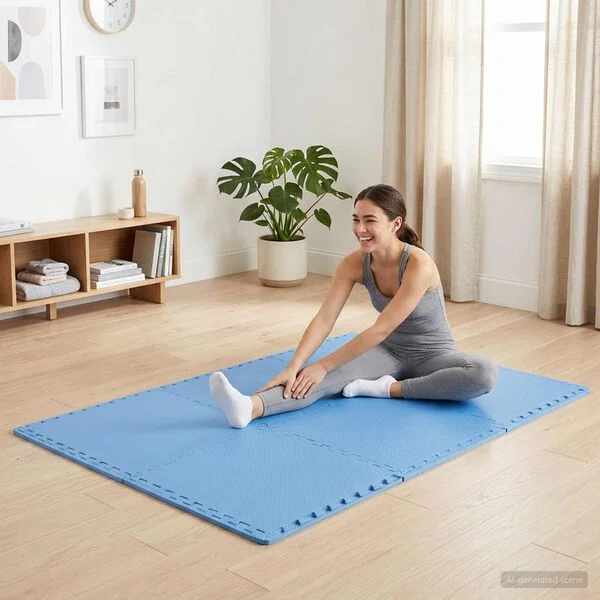vidaXL Tapis de sol 40 pc Bleu 14, 4 m² Mousse EVA