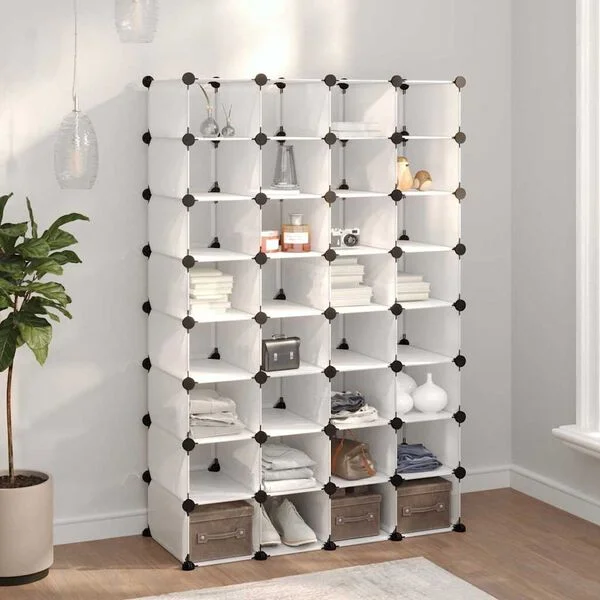 vidaXL Étagère à chaussures Transparent 93x36, 5x140 cm PP