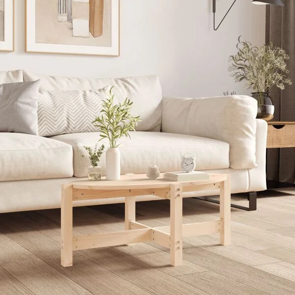 vidaXL Table basse 87x48x35 cm Bois massif de pin