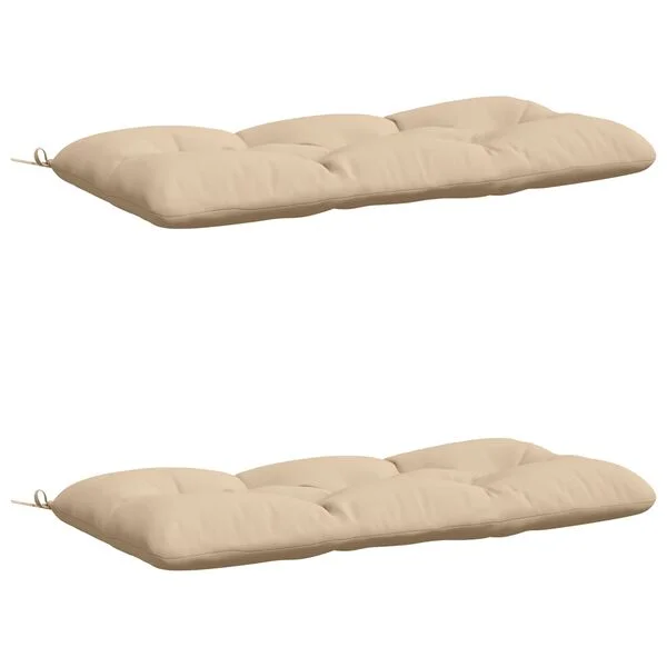 vidaXL Coussins de banc 2 pièces VIANEN 100 % polyester Crème