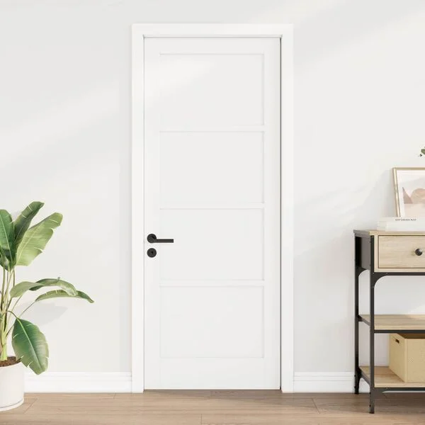 vidaXL Porte intérieure 78 x 202 cm Contreplaqué Blanc